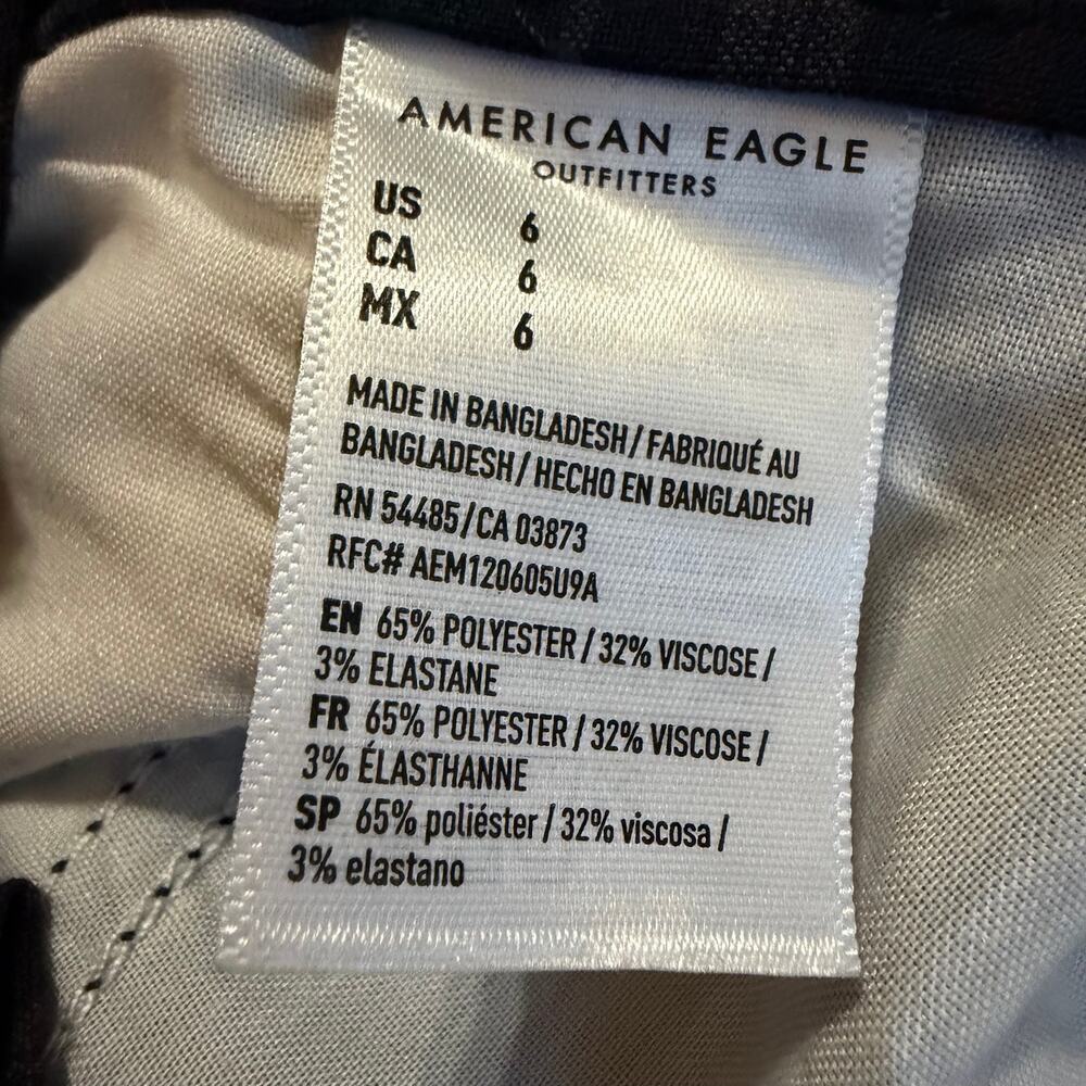 American Eagle Plaid Navy High Rise Shorts Women’s Size 6 NWT - Picture 5 of 11